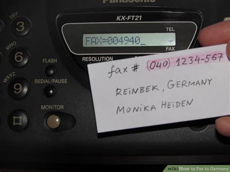 how to fax germany.